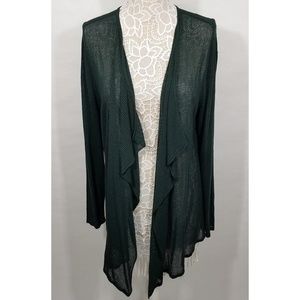 August Silk Knit Drape Front Cardigan